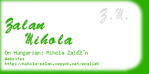 zalan mihola business card